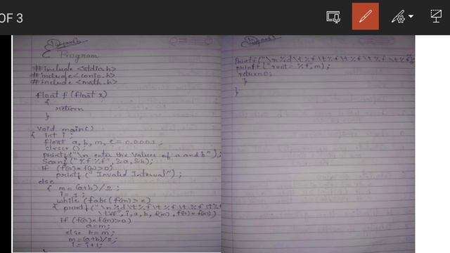 Bisection Method-Algoritm, c program, Example