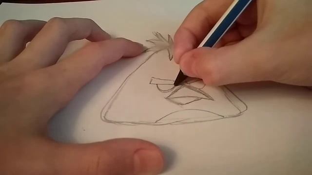 Рисую птицу Чака из Angry Birds . смотреть онлайн