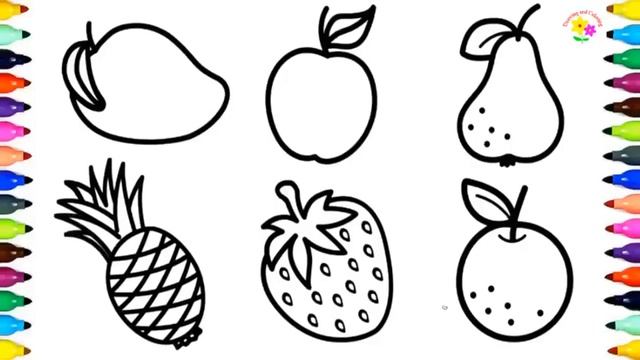 Рисование фруктов для детей -  Drawing Fruits For Kids Learning Video