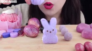 【ASMR】PURPLE DESSERTS?MUKBANG 먹방 食べる音 EATING SOUNDS NO TALKING