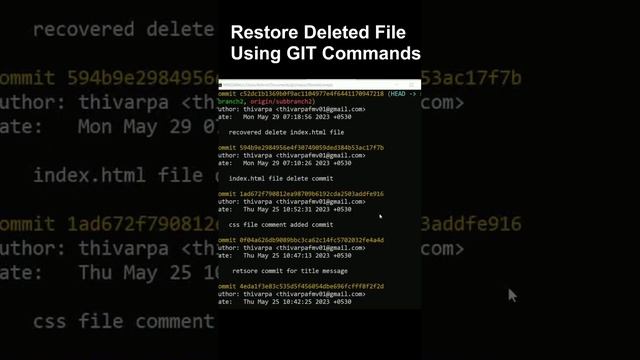 ?Try This GIT command ?️ for restore ?️your file