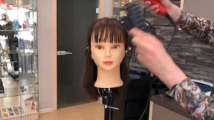 Как сушить прямые челки