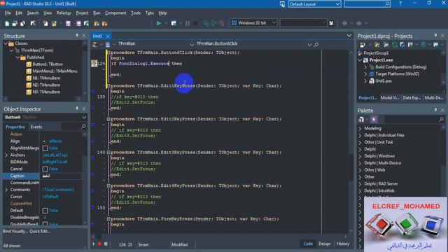 تعلم البرمجة في الدلفي║2-16 استخدام FontDialog  ColorDialog الجزء3║Learn  Programming In Delphi