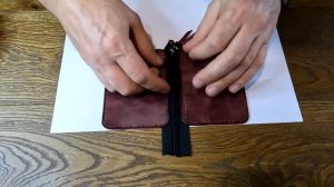 Шьём детский кошелёк из кожи.Кожаный кошелёк.Кошелёк своими руками.На молнии кошелёк.Leather wallet.