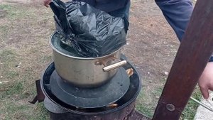 Цыпленок табака на сковороде садж!!!