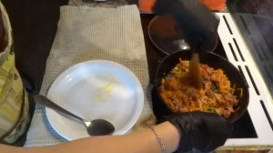 салат из папоротника с мясом