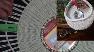Плетение из бумажной лозы. Верёвочка из 2х с приподнятием