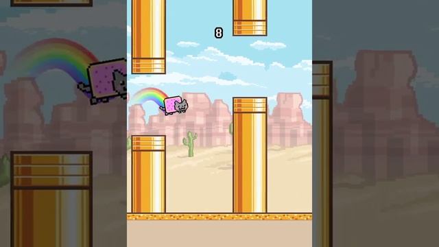 Flappy Nyan cat 14 points