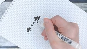 Рисовать по клеточкам маленькие и лёгкие рисунки / Летучая мышь / Рисование по клеточкам Лайк АРТ