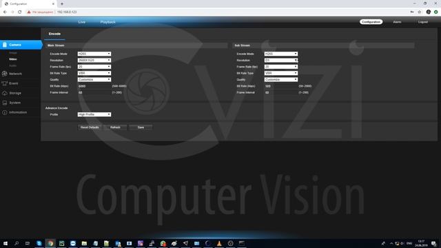Демонстрация настроек меню камеры СVizi Cam для распознавания лиц смотреть онлайн