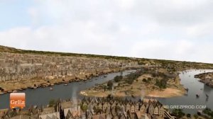 Средневековый Париж с высоты птичьего полета (3D реконструкция)