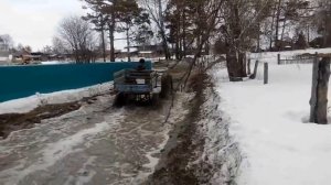 Установка ободрышей на мотоблок и первые испытания! Tractor and first tests