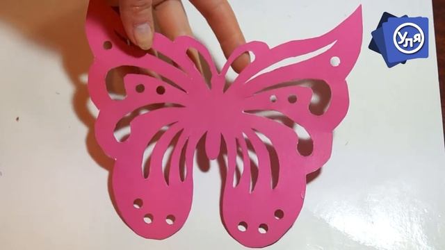 Подарок своими руками // Бабочка из бумаги + ручка смотреть онлайн