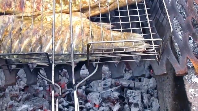 Готовим на даче карася на решетке! смотреть онлайн