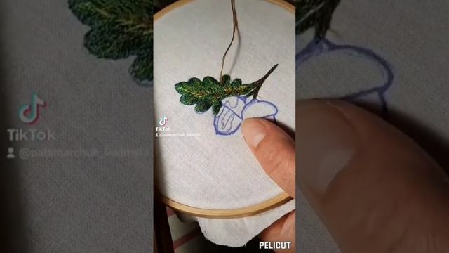 Вишивка брошки "Жолудь". Частина 3. @palamarchuk_liudmyla смотреть онлайн