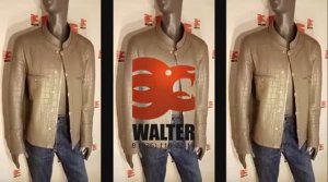 Куртка удлиннённая из кожи КРОКОДИЛА