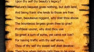 William Shakespeare - Sonnet 4 - Narration - PoetRead