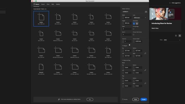 How to set up an A2 document in Adobe InDesign