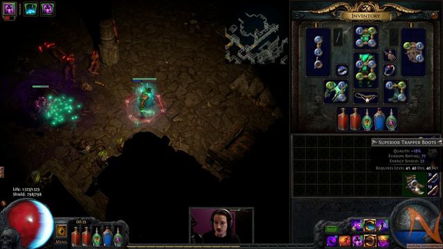 The Cruel Caverns - Ep #30 - Hardcore Chaos Shadow - Path of Exile: Talisman League (v2.1.1b) смотреть онлайн
