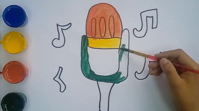 Bolalar uchun mikrofon rasm chizish/Drawing microphone for kids/Рисование микрофон для детей