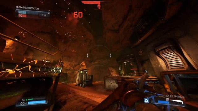 DOOM Multiplayer Baron of Hell Glory kill and Chainsaw Massacre смотреть онлайн