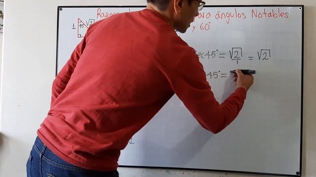 Razones trigonométricas de ángulos notables: 45 grados смотреть онлайн