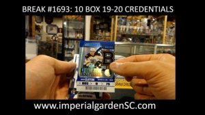 BREAK #1693 : 10 BOX CASE BREAK 19-20 CREDENTIALS  HOCKEY NHL