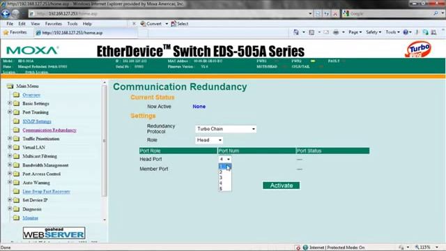 Moxa Managed EDS Switches - Setting up Turbo Chain Redundancy смотреть онлайн