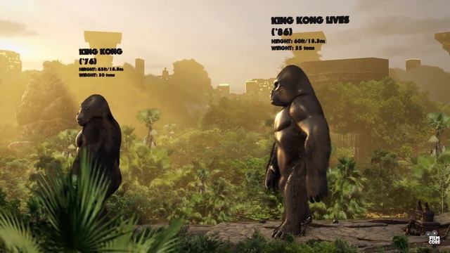 EVOLUTION of KING KONG: Size Comparison