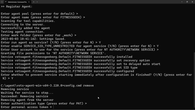 10b. How to uninstall/remove self-hosted agent on Windows : Azure Pipelines Agent смотреть онлайн