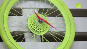 Дизайнерские часы из велосипедного колеса / Как сделать часы из велошины