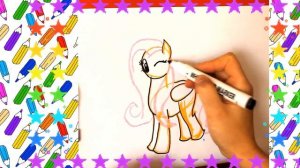 Уроки Рисования. Как Рисовать Пони Флаттершай из My Little Pony