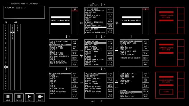 TIS-100 - Sequence Mode Calculator (1998/7/90) смотреть онлайн