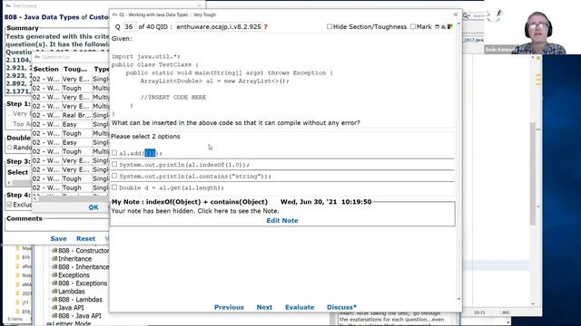 Correct use of ArrayList methods. (enthuware.ocajp.i.v8.2.925) смотреть онлайн
