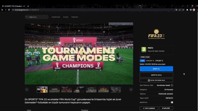 FIFA 23 Steam ve Epic’te 280 TL’ye Düştü ! #epicgames #fifa23 #steam смотреть онлайн