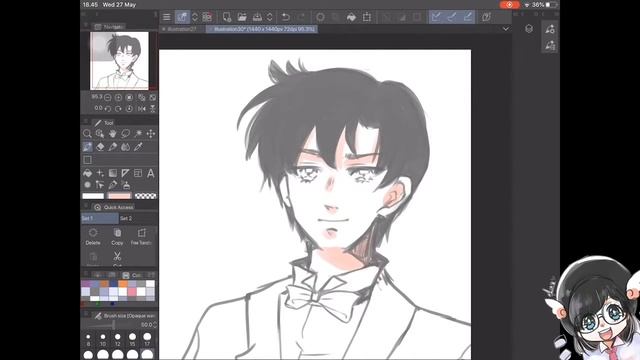 How I Draw Mamoru Chiba #MamoruChibaRedraw with Clip Studio Paint for iPad смотреть онлайн