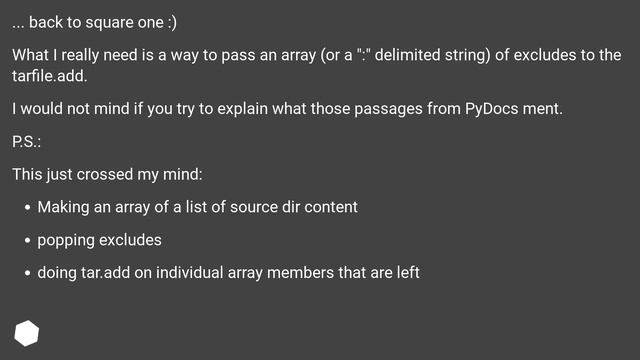 Python tarfile and excludes смотреть онлайн