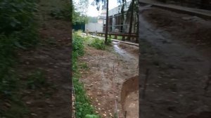 Водопад возле дома в КП Успенский лес. Строительство пруда, ручья и водопада часть 1