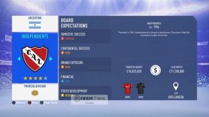 Fifa 19-Career Mode-Transfer budget-All teams in Argentina