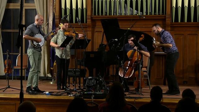 Riding a Tethered Horse (for string quartet w/ mandolin, banjo and tap delays)