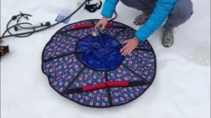 Как правильно накачать тюбинг - ватрушку для катания по снегу (полная инструкция)