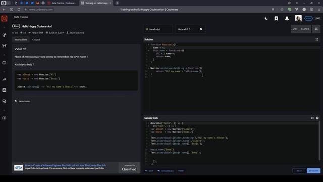 Задачки с Codewars - 8 kuy - Hello Happy Codevarrior!