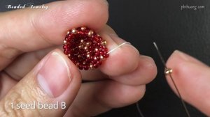 Berries beaded bead earrings. How to make jewelry. Beading tutorial