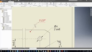 Autodesk Inventor - установка шероховатости на выносную линию
