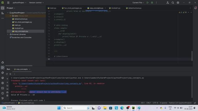 Object-Oriented Programming(OOP) Concepts in Python Explained Part 5 | Python Tutorial for Beginner