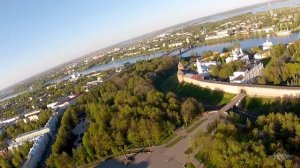 Великий Новгород с высоты Кремль mp4