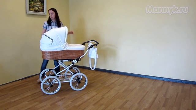 Коляска-люлька Maxima Willow (Максима Уиллоу) с плетеной люлькой из лозы. Плетеная коляска смотреть онлайн