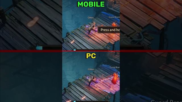 Diablo Immortal (PC) VS (Mobile) Ultra Graphics Comparison #shortvideo