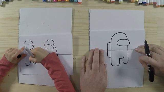 How to Draw a Among Us Folding Surprise | Imposter смотреть онлайн