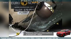 Citroën C4 + CACTUS Сrash test (1 2 3) all generations (Euro NCAP)